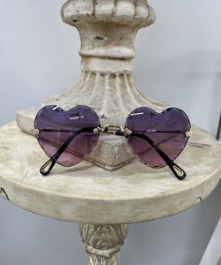 Cut glass Sunglasses-PurplePink